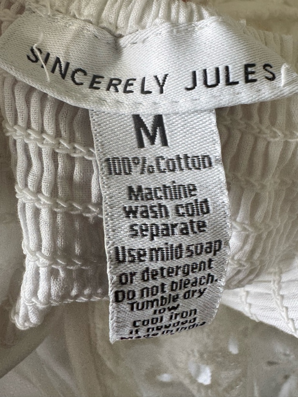 Sincerely Jules White Eyelet Maxi Dress with Ruffle Hem - Picture 7 of 7
